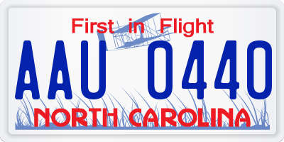 NC license plate AAU0440