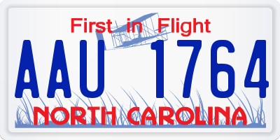 NC license plate AAU1764