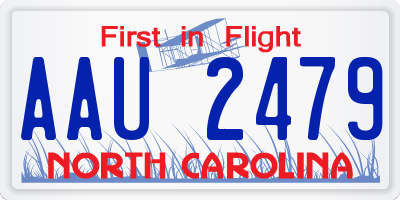 NC license plate AAU2479