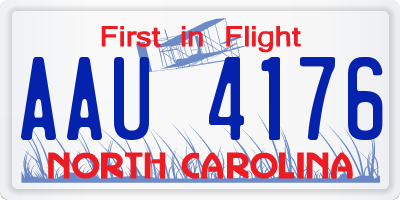 NC license plate AAU4176
