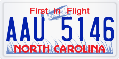 NC license plate AAU5146