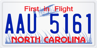 NC license plate AAU5161
