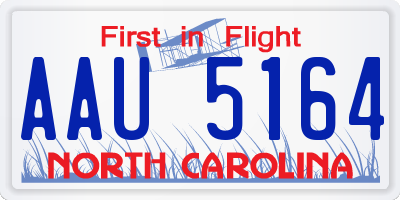 NC license plate AAU5164