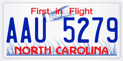 NC license plate AAU5279
