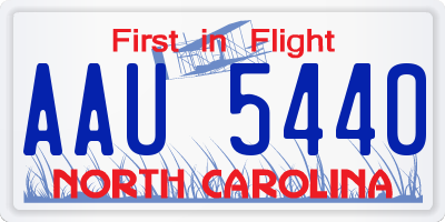 NC license plate AAU5440