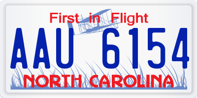 NC license plate AAU6154