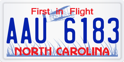 NC license plate AAU6183