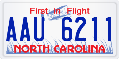NC license plate AAU6211