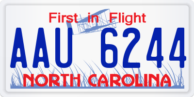 NC license plate AAU6244