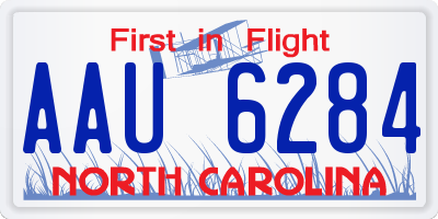NC license plate AAU6284
