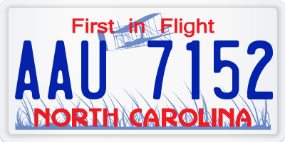 NC license plate AAU7152