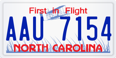 NC license plate AAU7154