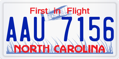 NC license plate AAU7156