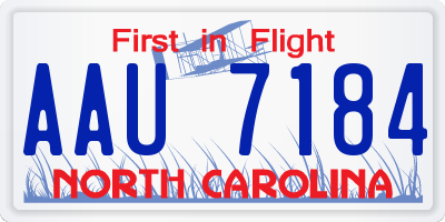 NC license plate AAU7184