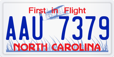 NC license plate AAU7379