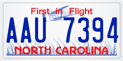 NC license plate AAU7394