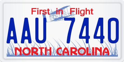 NC license plate AAU7440