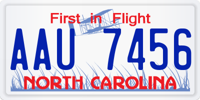 NC license plate AAU7456