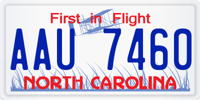 NC license plate AAU7460
