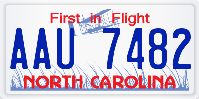 NC license plate AAU7482