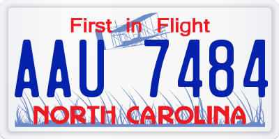 NC license plate AAU7484