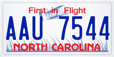 NC license plate AAU7544