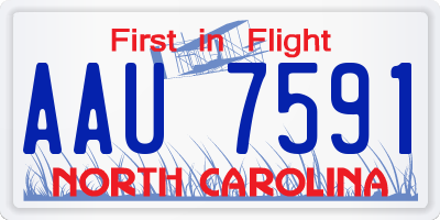 NC license plate AAU7591