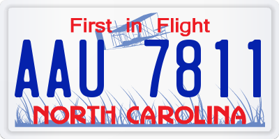 NC license plate AAU7811