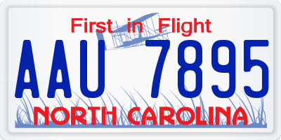 NC license plate AAU7895