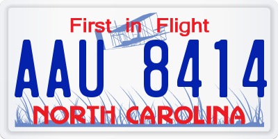 NC license plate AAU8414