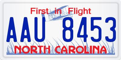 NC license plate AAU8453