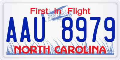 NC license plate AAU8979