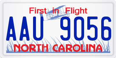 NC license plate AAU9056