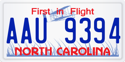 NC license plate AAU9394