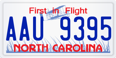 NC license plate AAU9395