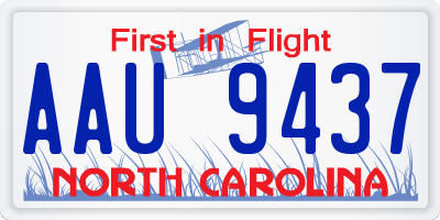 NC license plate AAU9437
