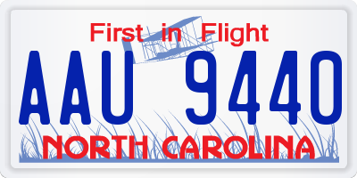 NC license plate AAU9440