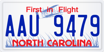 NC license plate AAU9479