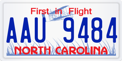 NC license plate AAU9484