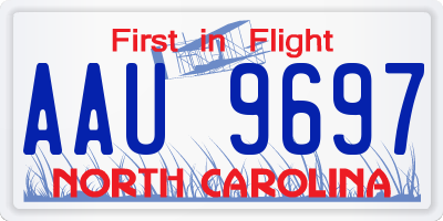 NC license plate AAU9697