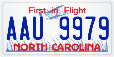 NC license plate AAU9979