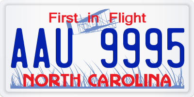 NC license plate AAU9995