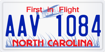 NC license plate AAV1084