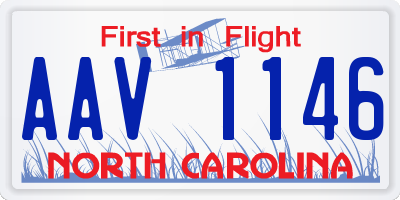 NC license plate AAV1146