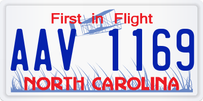 NC license plate AAV1169