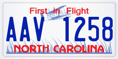 NC license plate AAV1258