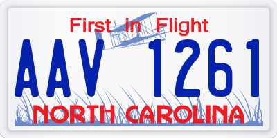 NC license plate AAV1261