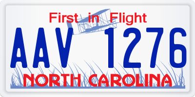NC license plate AAV1276