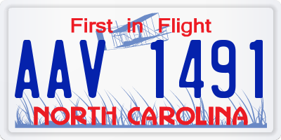 NC license plate AAV1491