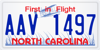NC license plate AAV1497